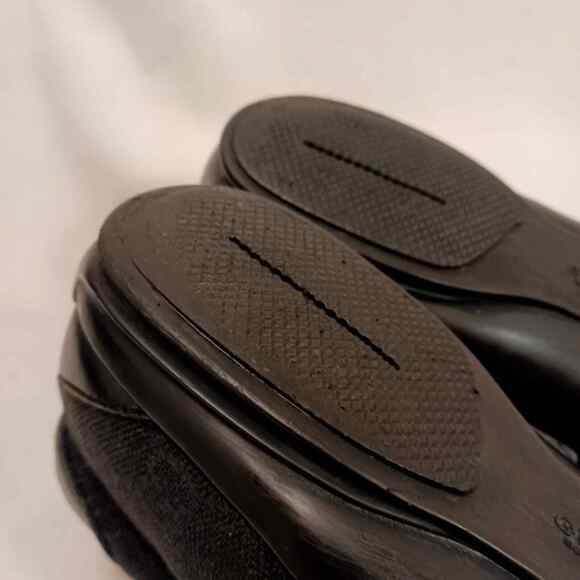 Gucci Pelle S. Gomma Trainers Sneakers Men Sz 40 BLACK Leather Monogram Low Top - Picture 10 of 16